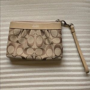 Vintage Mocha colored Coach wristlet